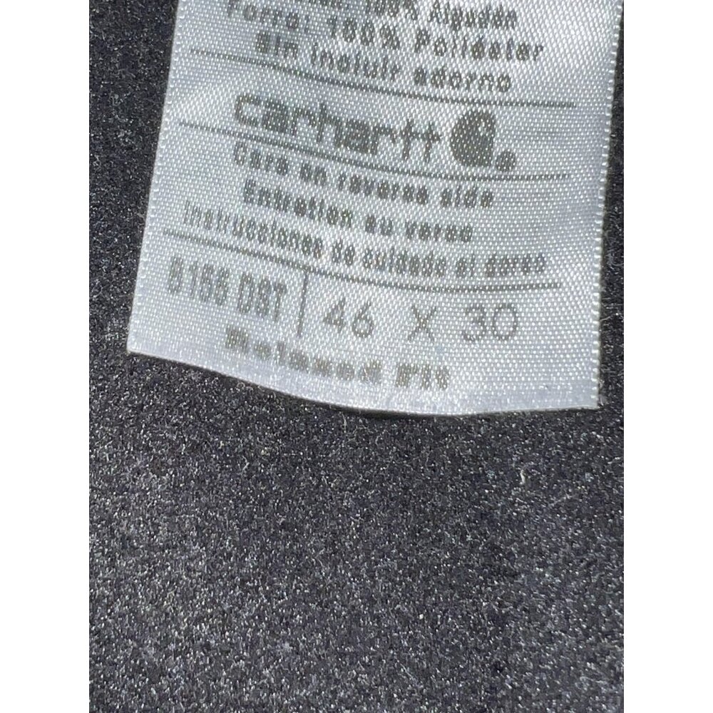 Carhartt Jeans Mens 46x30 Blue Fleece Lined Relaxed Fit Straight Workwear Denim - Picture 12 of 12